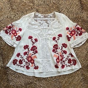For Love & Lemons embroidered top